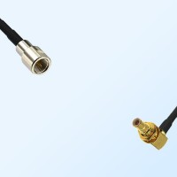 FME Male - SMB Bulkhead Male Right Angle Coaxial Jumper Cable