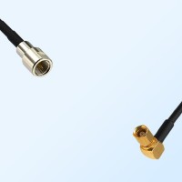 FME Male - SMC Female Right Angle Coaxial Jumper Cable