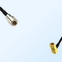 FME Male - SSMA Male Right Angle Coaxial Jumper Cable