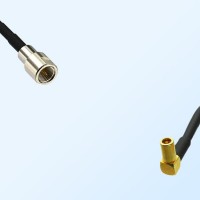 FME Male - SSMB Female Right Angle Coaxial Jumper Cable