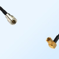 FME Male - SSMC Female Right Angle Coaxial Jumper Cable
