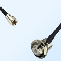 FME Male - UHF Bulkhead Female Right Angle Coaxial Jumper Cable