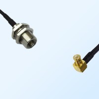 MCX Male Right Angle - FME Bulkhead Male Coaxial Jumper Cable