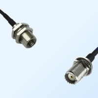 FME Bulkhead Male - Mini UHF Bulkhead Female Coaxial Jumper Cable