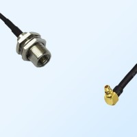 FME Bulkhead Male - MMCX Male Right Angle Coaxial Jumper Cable