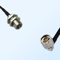 FME Bulkhead Male - N Male Right Angle Coaxial Jumper Cable