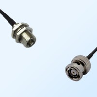 FME Bulkhead Male - RP BNC Male Coaxial Jumper Cable