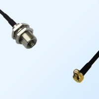 FME Bulkhead Male - RP MCX Male Right Angle Coaxial Jumper Cable