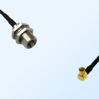 FME Bulkhead Male - RP MCX Female Right Angle Coaxial Jumper Cable