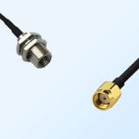 FME Bulkhead Male - RP SMA Male Coaxial Jumper Cable