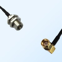 FME Bulkhead Male - RP SMA Male Right Angle Coaxial Jumper Cable