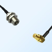 FME Bulkhead Male - RP SMA Bulkhead Female R/A Coaxial Jumper Cable