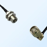 FME Bulkhead Male - RP TNC Male Right Angle Coaxial Jumper Cable