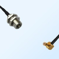 FME Bulkhead Male - SMB Male Right Angle Coaxial Jumper Cable