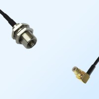 FME Bulkhead Male - SMC Male Right Angle Coaxial Jumper Cable