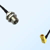 FME Bulkhead Male - SSMA Male Right Angle Coaxial Jumper Cable