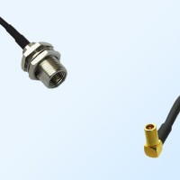 FME Bulkhead Male - SSMB Female Right Angle Coaxial Jumper Cable