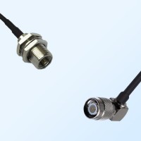 FME Bulkhead Male - TNC Male Right Angle Coaxial Jumper Cable