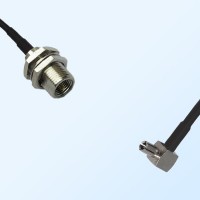 FME Bulkhead Male - TS9 Male Right Angle Coaxial Jumper Cable