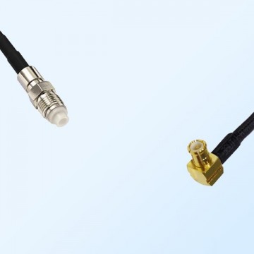 MCX Male Right Angle - FME Female Coaxial Jumper Cable