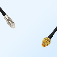 FME Female - MCX Bulkhead Female Coaxial Jumper Cable
