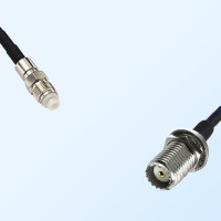 FME Female - Mini UHF Bulkhead Female Coaxial Jumper Cable