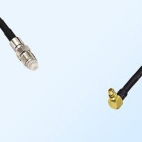 FME Female - MMCX Male Right Angle Coaxial Jumper Cable