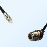 N Bulkhead Female R/A with O-Ring - FME Female Cable Assemblies