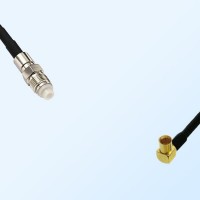 FME Female - RP MCX Female Right Angle Coaxial Jumper Cable
