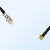 FME Female - RP MMCX Male Right Angle Coaxial Jumper Cable