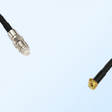FME Female - RP MMCX Male Right Angle Coaxial Jumper Cable