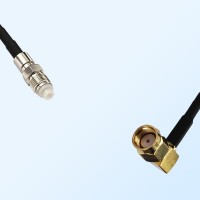 FME Female - RP SMA Male Right Angle Coaxial Jumper Cable
