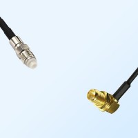 FME Female - RP SMA Bulkhead Female Right Angle Coaxial Jumper Cable