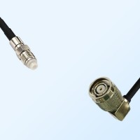 FME Female - RP TNC Male Right Angle Coaxial Jumper Cable