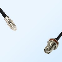 FME Female - RP TNC Bulkhead Female with O-Ring Coaxial Jumper Cable