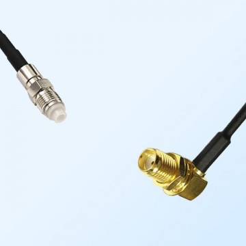 FME Female - SMA Bulkhead Female Right Angle Coaxial Jumper Cable