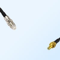 FME Female - SMB Bulkhead Male Coaxial Jumper Cable