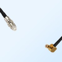 FME Female - SMB Male Right Angle Coaxial Jumper Cable