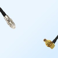 FME Female - SMB Bulkhead Male Right Angle Coaxial Jumper Cable