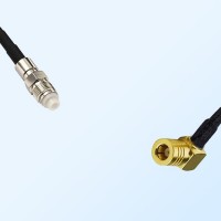 FME Female - SMB Female Right Angle Coaxial Jumper Cable