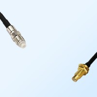 FME Female - SMC Bulkhead Male Coaxial Jumper Cable