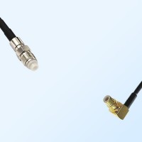 FME Female - SMC Male Right Angle Coaxial Jumper Cable