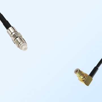 FME Female - SMC Male Right Angle Coaxial Jumper Cable