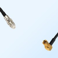 FME Female - SMC Female Right Angle Coaxial Jumper Cable