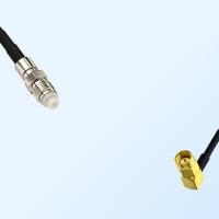 FME Female - SSMA Male Right Angle Coaxial Jumper Cable