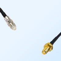 FME Female - SSMA Bulkhead Female Coaxial Jumper Cable
