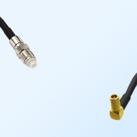 FME Female - SSMB Female Right Angle Coaxial Jumper Cable