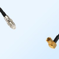 FME Female - SSMC Female Right Angle Coaxial Jumper Cable