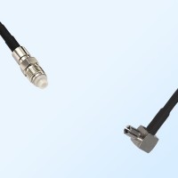 FME Female - TS9 Male Right Angle Coaxial Jumper Cable