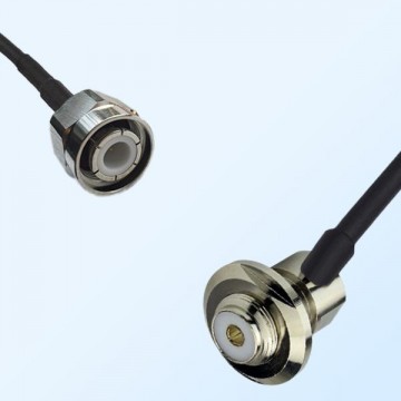 HN Male - UHF Bulkhead Female Right Angle Coaxial Jumper Cable
